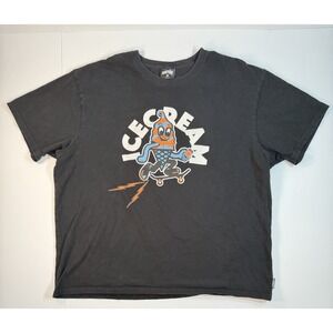 Ice Cream Graphic T Shirt Mens 3XL Skateboard Streetwear Black Tee